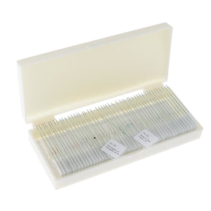 OLYCRAFT 2Pcs 25-Place Slide Microscope Box Microslide Slide Economy Microscope Box Rectangle Slide Storage Box 94mm Longueur 91mm Largeur 32mm Hauteur Pour Laboratoire - Beige & Vert Printemps