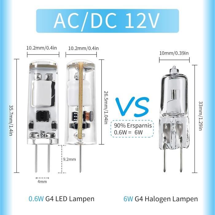Ampoule halogène g4 12v 20w - Comparez les et achetez sur