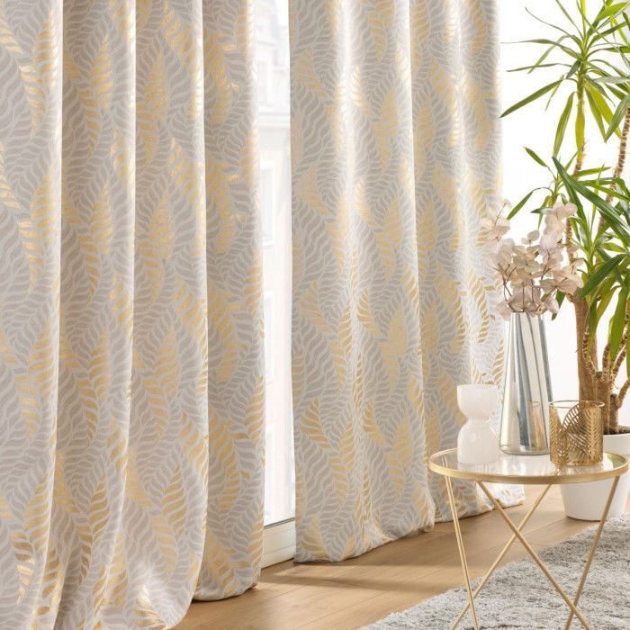 Rideau a oeillets 140 x 260 cm occultant Imprimé Métallisé Lyra