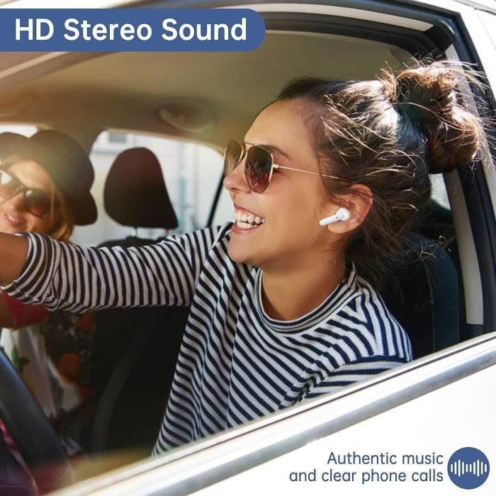 Écouteurs Bluetooth True Wireless Air Pro 4 - HiFi, Micro, 24h Autonomie, Blanc