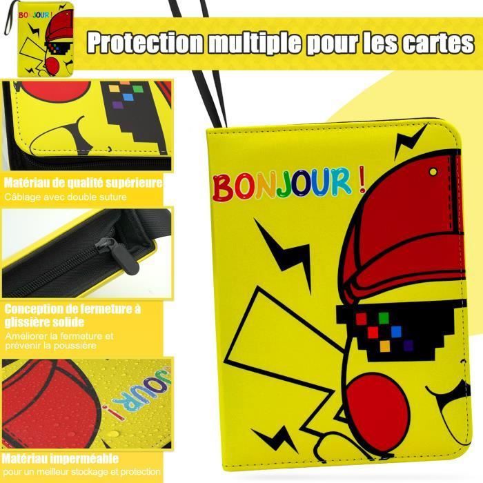 Classeur Carte, Capacité De 60 Pages De 480 Cartes, 4 Poches, Album De Cartes, Cahier Range Carte, Livre De Protection Cartes,Porte Carte à Collectionner,un Cadeau Pour Les Garçons Et Les Filles,Tigre