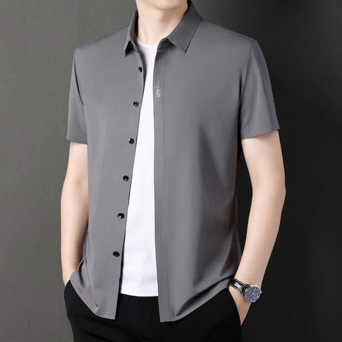 Chemise Homme Manches Courtes – Enlision | Style Business-Casual, Regular Fit, 100% Polyester