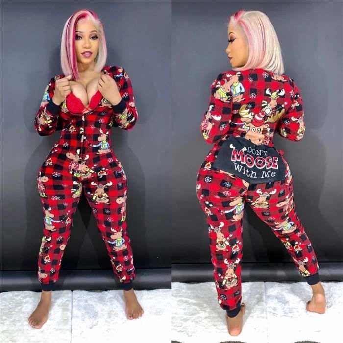 Combinaison pyjama femme on sale avec ouverture derriere
