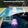 Paquet de 2 lumières solaires de piscine, lumières gonflables télécommandées, lumières de pieuvre flottantes 16 pièces lumières-2