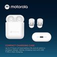 Motorola Sound Moto Buds 120 - Ecouteurs sans fil - Bluetooth - Resistant a l'eau et a la sueur - Commande tactile et vocale - B-2