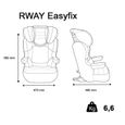 Siège auto rehausseur easyfix RWAY – Groupe 2/3 (15-36 Kg) – Nania Luxe bleu-2