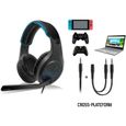 SPIRIT OF GAMER – ELITE-H20 – Casque Gamer Noir - Simili Cuir - Microphone Flip and Mute – PC - PS4 -PS5- XBOX ONE - Switch-2