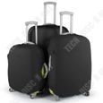 TD® Housse De Protection pour valise 28 pouces noir Housse de bagage voyage sécurisé en fibre polyester-2