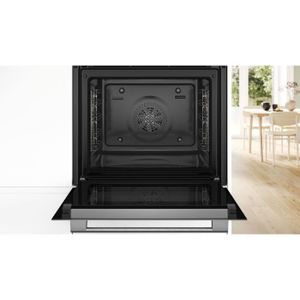 Four Encastrable Bosch Serie 4 Noir - 71L - Pyrolyse - Vapeur - 10 Programmes - 60x60cm