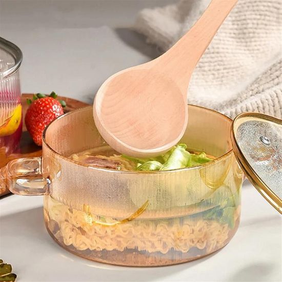 Lot De 2 Casseroles En Verre Avec Couvercle 1900ml - Marmites Transparentes Pour Soupe Et Pâtes