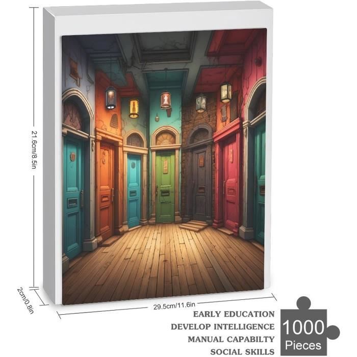 Puzzle Adulte 1000 Pièces Animaux éléphant coloré Artisanat Cadeau