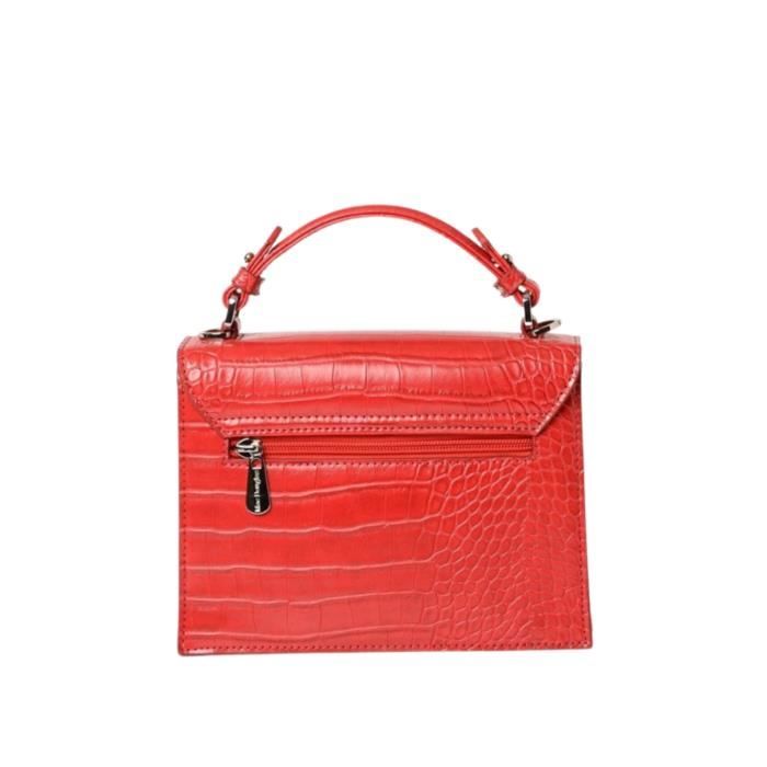 Sac Cartable Joyau Rythme Mac Douglas Ref 59633 Rouge Croco 21 16
