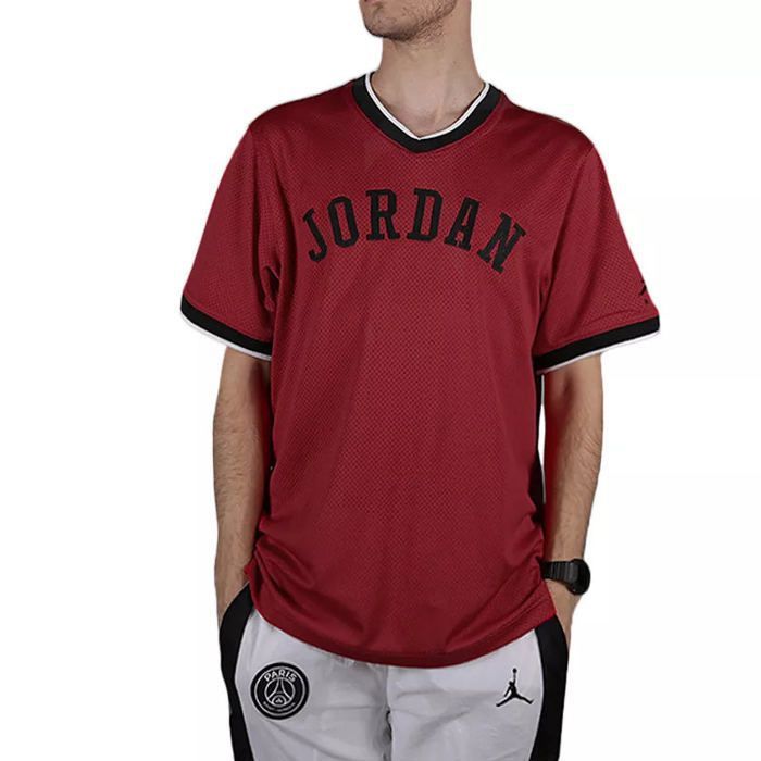 T Shirt Short Jordan Noir Et Rouge Tee-shirt Nike JORDAN JUMPMAN