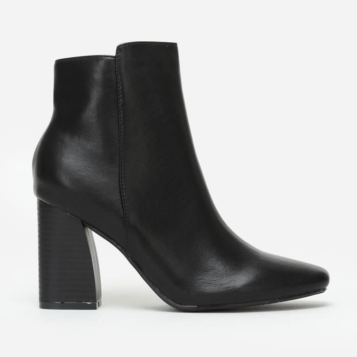 Bottine talon femme 2025 noir
