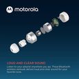 Motorola Sound Moto Buds 120 - Ecouteurs sans fil - Bluetooth - Resistant a l'eau et a la sueur - Commande tactile et vocale - B-3