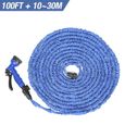 Tuyau d'arrosage extensible,100FT tuyau flexible, meilleur choix pour l'arrosage et le lavage-Bleu-3