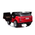 Range Rover électrique, rouge, double siège en cuir, écran LCD avec entrée USB, 4x4 lecteurs, 2x batterie 12V7Ah, roues EVA, essieux-3