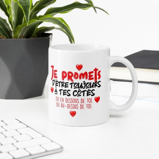 Mug Amour Je Te Promets Tasse Message Humour Drole Idee Cadeau Original Ami Femme Homme Anniversaire St Valentin Noel Cdiscount Puericulture Eveil Bebe