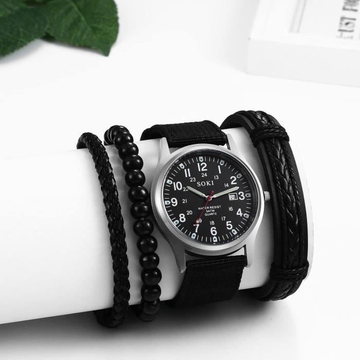 Montre homme hotsell bracelet tissu