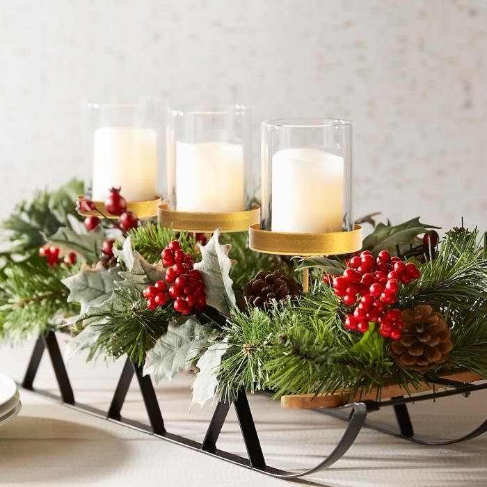 Lot De 6 Bougeoirs Pour Couronne De L'Avent - 8 Cm - Noir - Bougeoirs