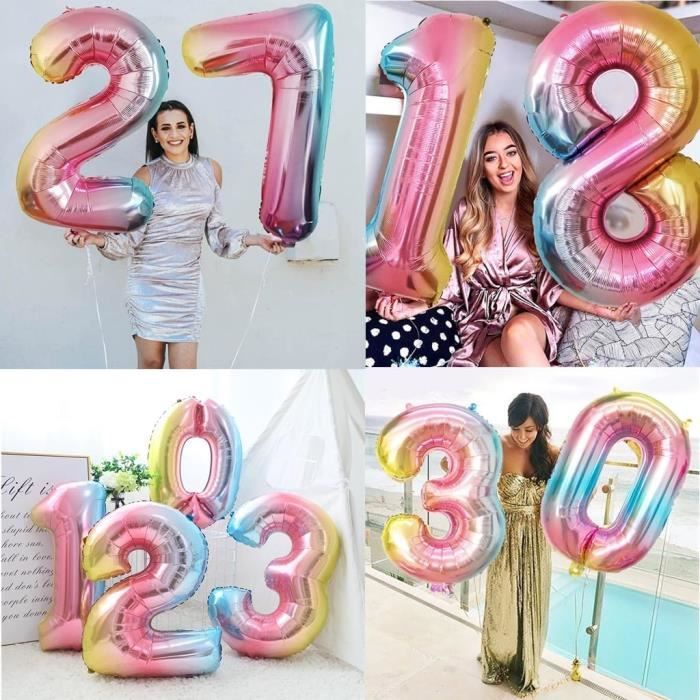 Décoration Fête D'anniversaire 36 Pièces, Ballons D'anniversaire