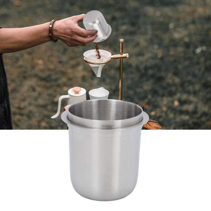 URB Tasse doseuse à café Tasse doseuse 150 ml 58 mm mains libres en acier  inoxydable tasse à café inversée universelle