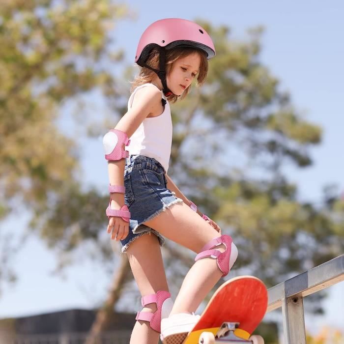 SKATEWIZProtection Roller Enfant Fille - genouillère enfant - protection  skateboard enfant - protection enfant velo - IMPACT XS - Enfants Blanc :  : Sports et Loisirs