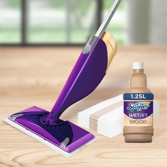 Swiffer Wetjet Wood Balai Spray Kit, Can You Use Swiffer On Engineered Hardwood Floors