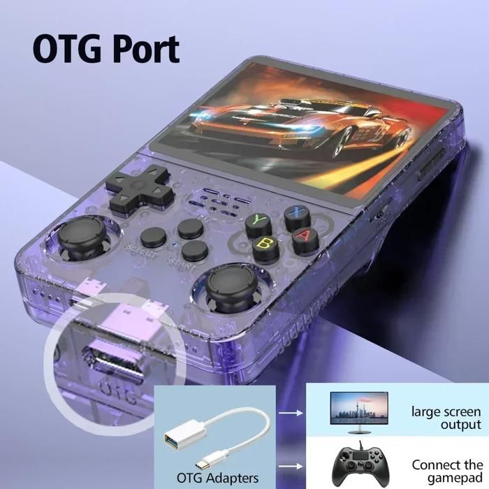 Console Portable Rétro Gaming R36S - Écran 3,5" IPS, 128 Go, Système Intégré