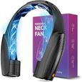 8000 mAh Ventilateur de Cou Portable,6 Vitesses Ventilateur Cou Climatiseur Rechargeable,pour Bureau Voiture Camping Exterieur,Noir