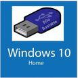 Clé USB Bootable Windows 10 avec clé d'activation version famille 8Go-0