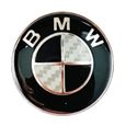 Fibre de carbone Emblème Logo Sigle BMW Capot / Coffre 74mm Série 1/3/5/6/7/8/X/Z E30/E34/E36/E39/E46/E90/E91/X5/M3/M5-0