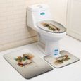2020 nouveau 3Pcs Tapis de Bains-Toilettes Housse de Toilette et Tapis Rectangulaire WC Siège de toilette Tapis #abstraite 43-0