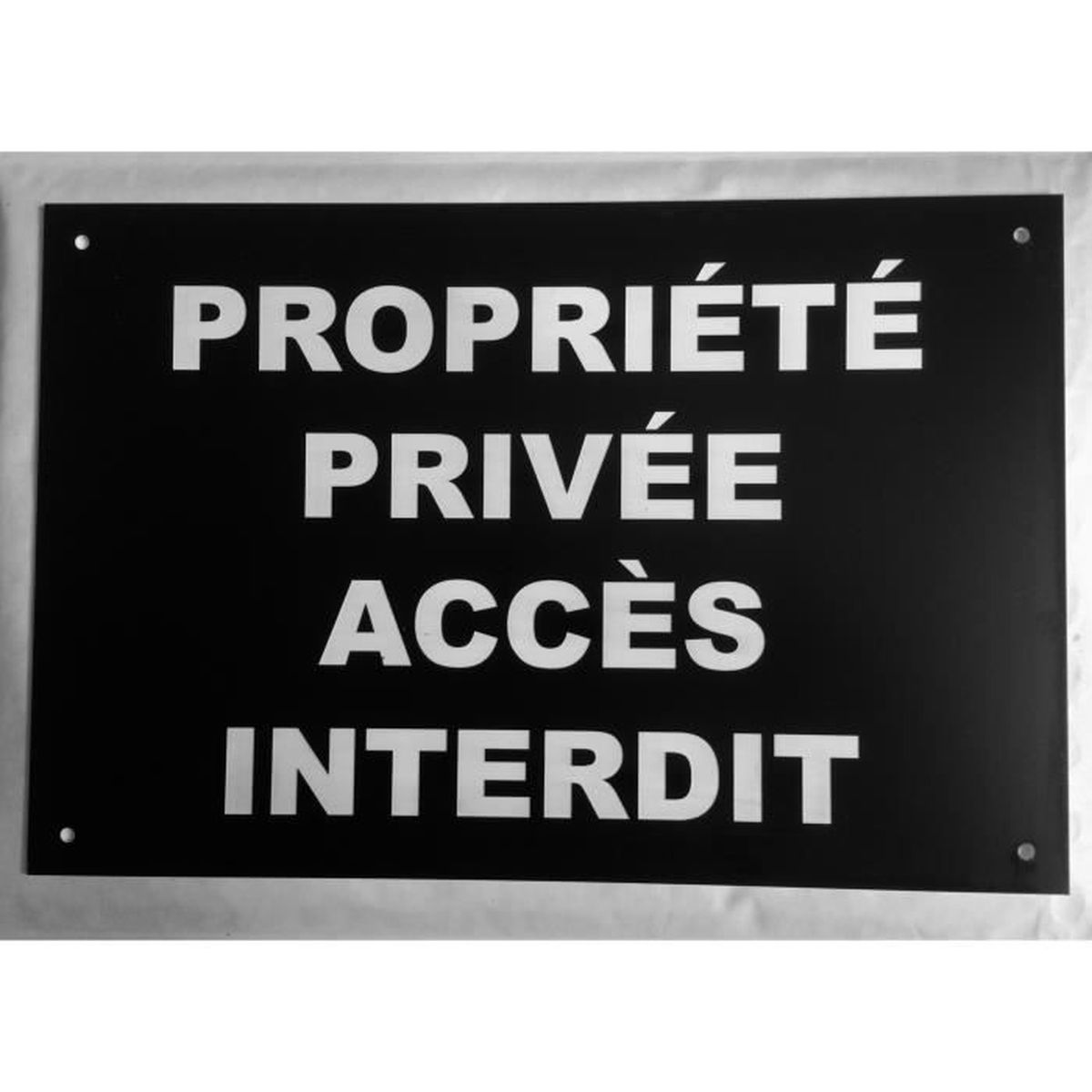 Aua Signaletique - Cartello 'Accesso Vietato Proprietà Privata' 200 Mm, PVC 1,5 Mm O Alluminio - 3