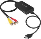 ZEMINPEOEL Convertisseur RCA vers HDMI avec Câbles HDMI, Adaptateur AV vers HDMI Full HD 720P/1080P Vidéo Audio Convertisseur