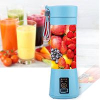 Fdit tasse de fruit électrique Extracteur de jus de machine de mélangeur de jus de fruit électrique portatif USB Double lame
