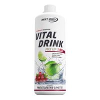 Sirup Low Carb Vit 1000ml Lingonberry Lime Best Body Nutrition Boisson Energetique pour le Sport