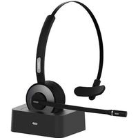 Casque Bluetooth Sans Fil avec Micro Anti Bruit pour PC Ordinateur Telephone Portable pour Bureau Teletravail Vidéoconférence Noir