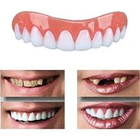 B600781-Perfect smile instantané confort ajustement flex dents top silicone Carré cosmétique