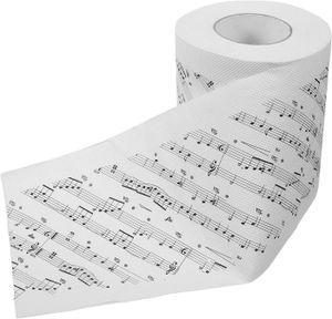 PAPIER TOILETTE PAPIER TOILETTE-comme montré 1 Rouleau De Papier Toilette Note De Musique Rouleau De Papier Toilette Imprimé Musique Nouveauté