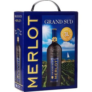 VIN ROUGE Vins Rouges - Grand Sud Merlot Vin Rouge Du Pays D oc France Bag In Box (1 X 3 L)