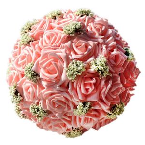 Bouquet De Mariage En Plastique Roses Demoiselle Dhonneur Bouquet De Mariée Bouquet De Fleurs Artificielles Pour La Noce D81