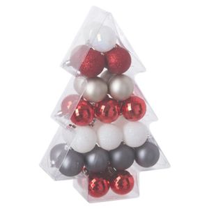 Kit Deco Pour Sapin De Noel Rouge Et Blanc Achat Vente Pas Cher