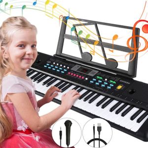 PACK PIANO - CLAVIER Pianos Numériques Portables, Magicfun 61 Touches Clavier électronique de Piano Chargable Clavier Piano avec Microphone pour Enfants 
