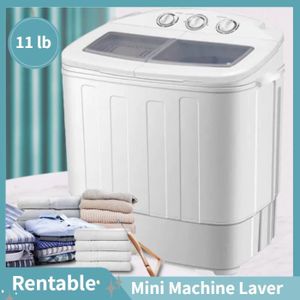Mini Machine Laver pour Camping Linge Normal Fin Essorage Voyage Mobile Lave-linge Silencieux -PAI
