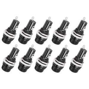 Folewr 10 pièces Porte-fusibles en Verre avec Couvercle Transparent Blocs de fusibles 5X20mm 
