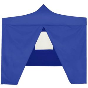 TONNELLE - BARNUM BET Tente de réception pliable avec 4 parois 2x2 m Acier Bleu BET9306191925254