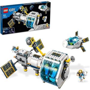 ASSEMBLAGE CONSTRUCTION LEGO 60349 City La Station Spatiale Lunaire, Inspire de la NASA, Modele de Rover Spatial, Jouet 5 Minifigurines d'Astronautes