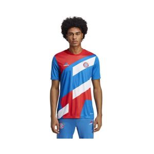 MAILLOT DE FOOTBALL - T-SHIRT DE FOOTBALL - POLO DE FOOTBALL T-shirt ADIDAS FC Bayern Pre Match Blanc,Rouge,Bleu - Homme/Adulte