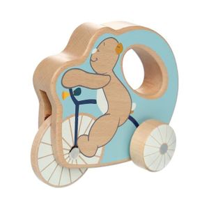 TRICYCLE Jouet d'éveil bébé tricycle en bois Nouky's - Bleu
